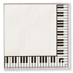 Afbeelding van Servetten keyboard-Muziek cadeautje-
